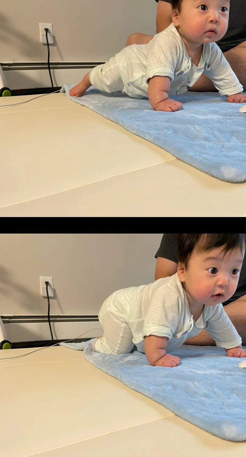 아기 플랭크, 무릎꿇기