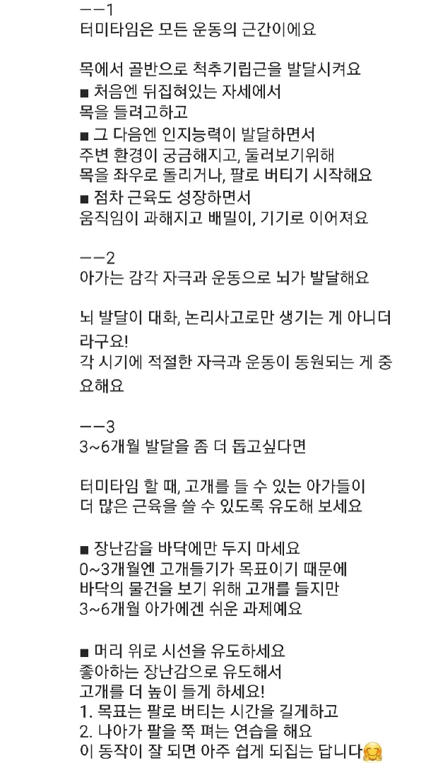 3~6개월 터미타임 방법