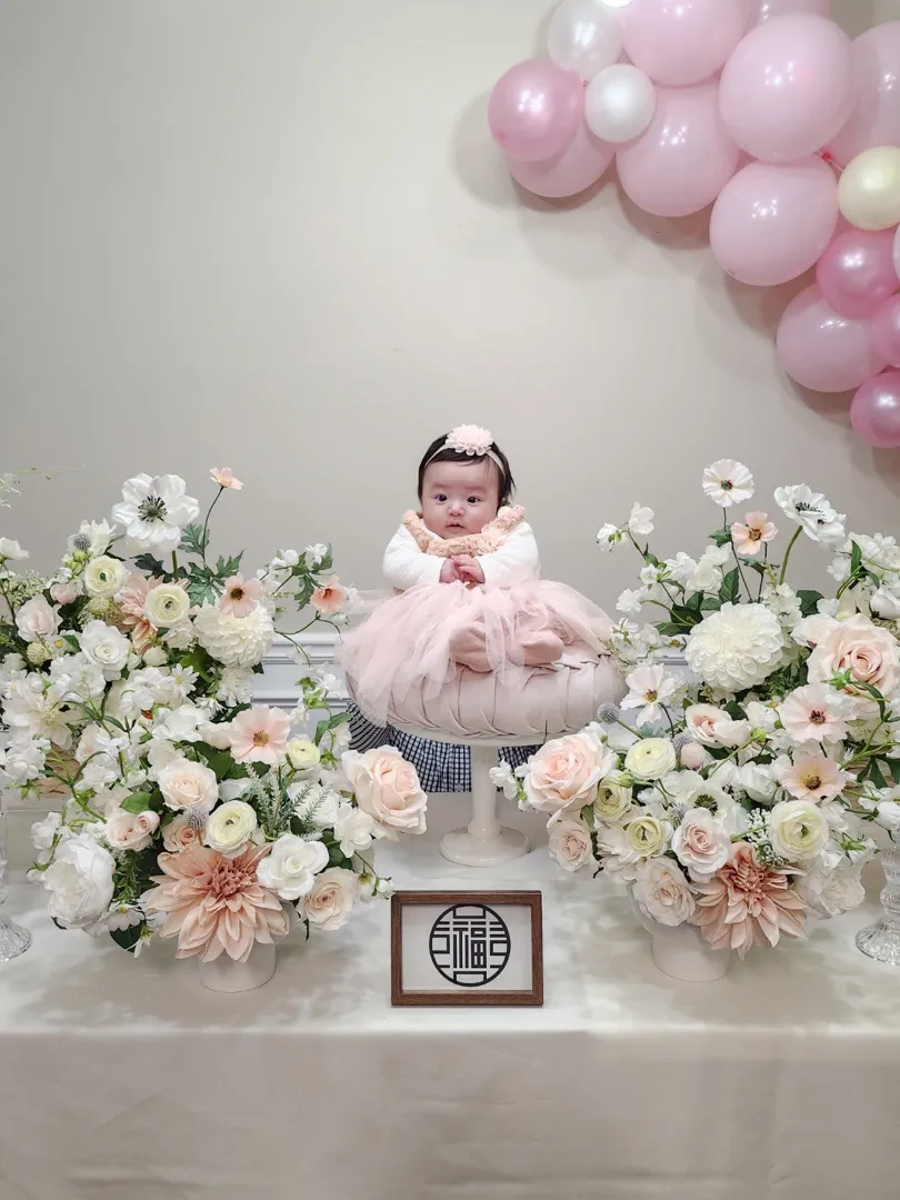 백일파티했어요 축하해주세요🎂👏🧡