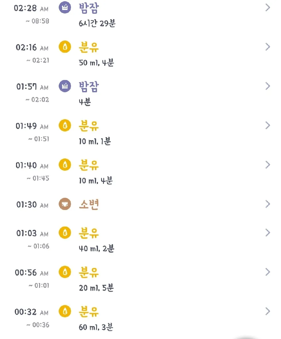 새벽에 분유 몰아서 먹는 83일 아기 있나요...?