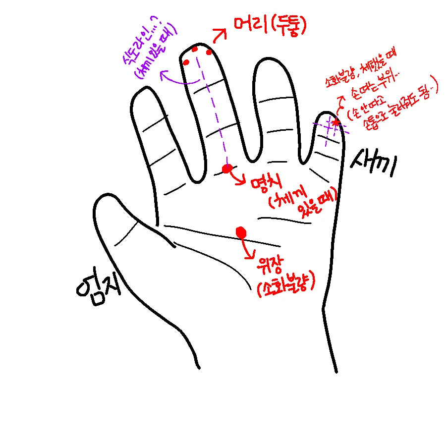 알아두면 좋은...? 지압 위치랄까여;??