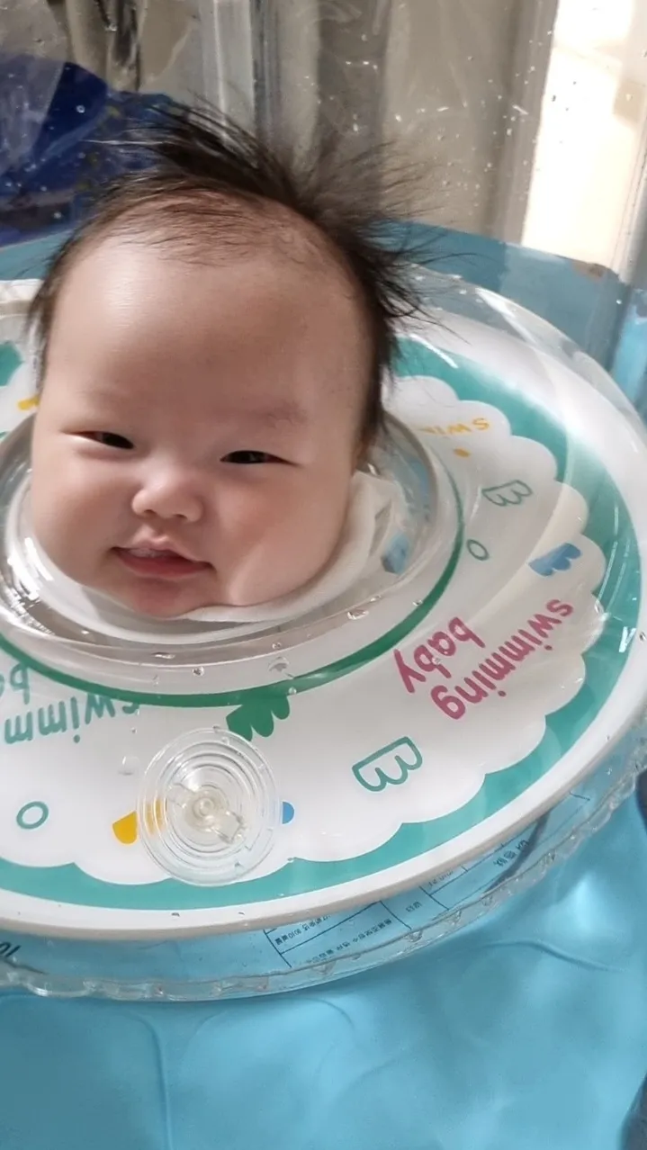 95일아기 첫 수영했어요!!🧸