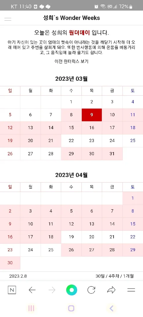 정확한 원더데이....ㅋㅋ