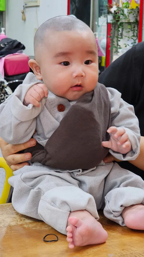 배냇머리 이발 후기🤣