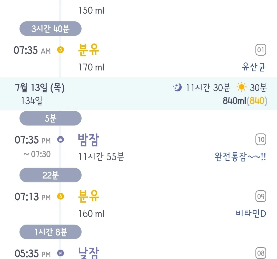 12시간 가까이 통잠😅😅