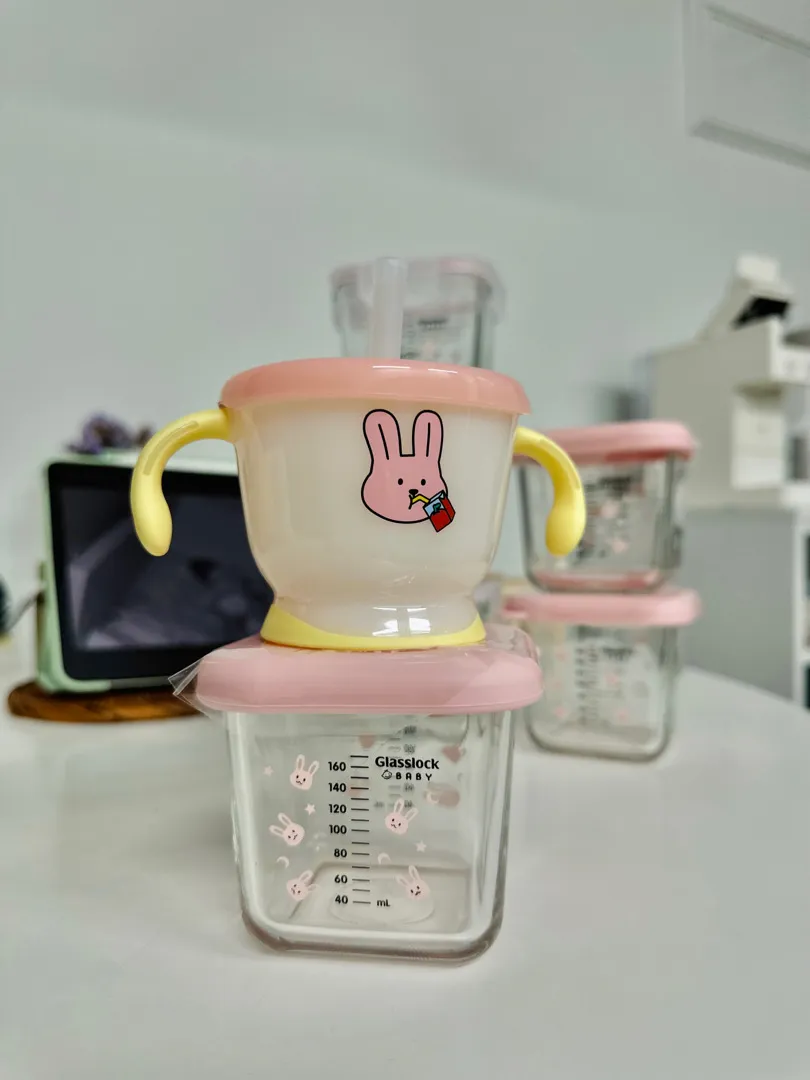 베동님덜감사해여🩷빨대컵송이+비비엔다글라스락
