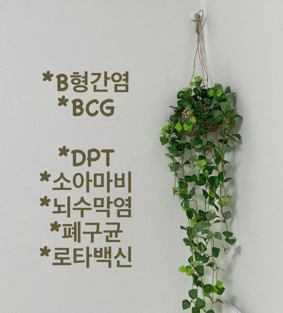 신생아 접종 종류/ 언제맞히는가?