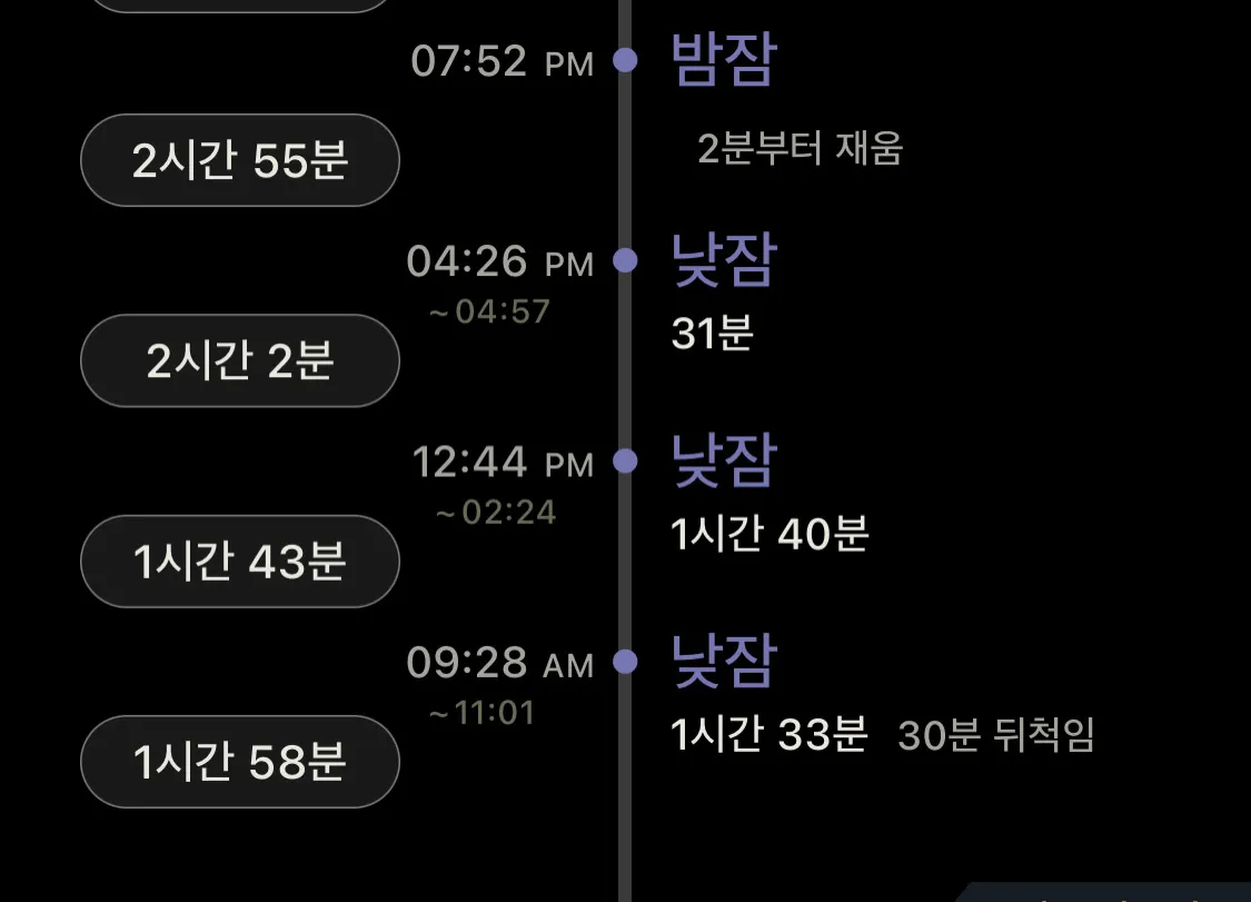 깨시 늘렸더니 밤잠이 ㅠㅠ