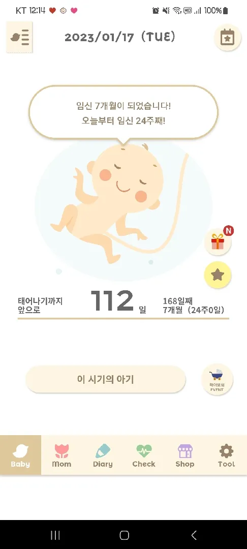 초산모 24주 배크기&출산준비물