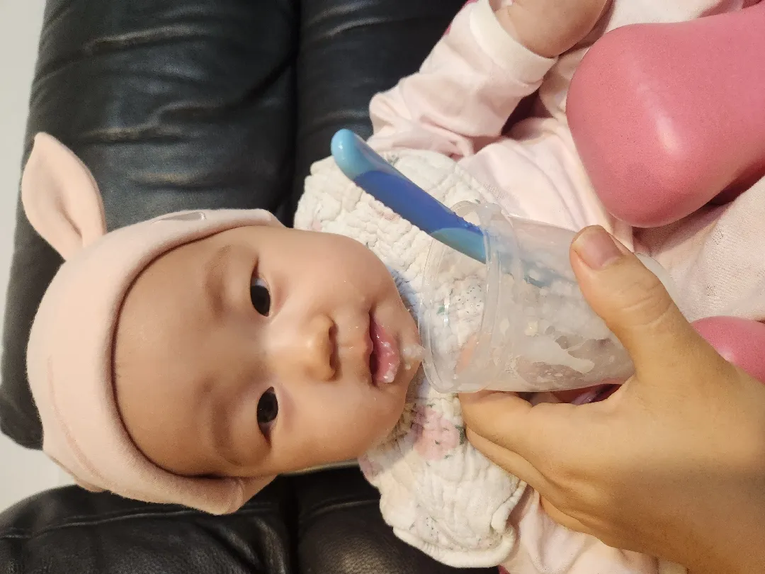 4개월 130일 완모아가 이유식 시작