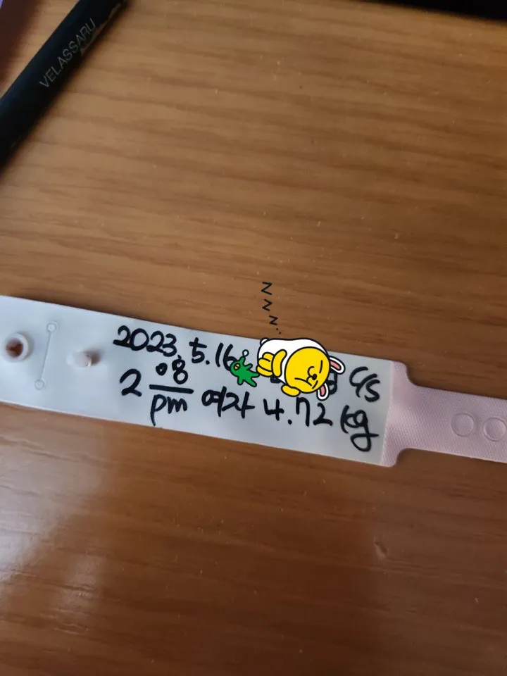 제왕으로 자이언트베이비(4.72kg)를 낳았습니다