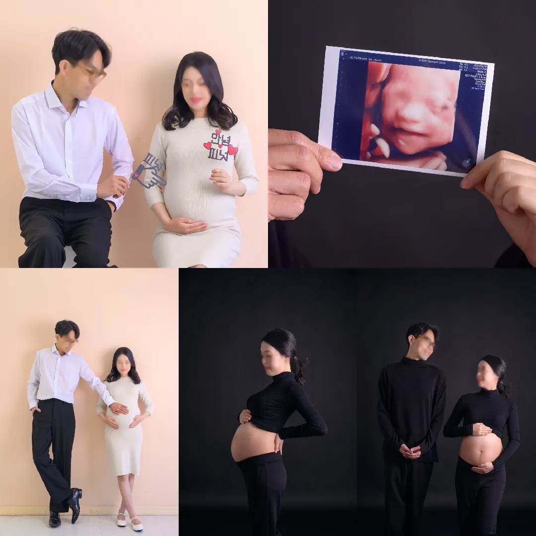 용기내서 배까고 만삭 찍었습니다✊️