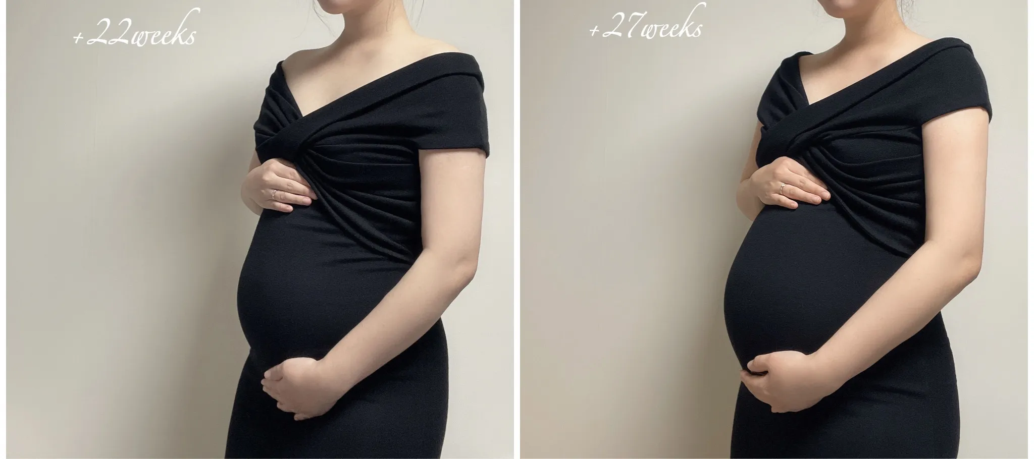 한달사이에 배가 많이 커졌어요!