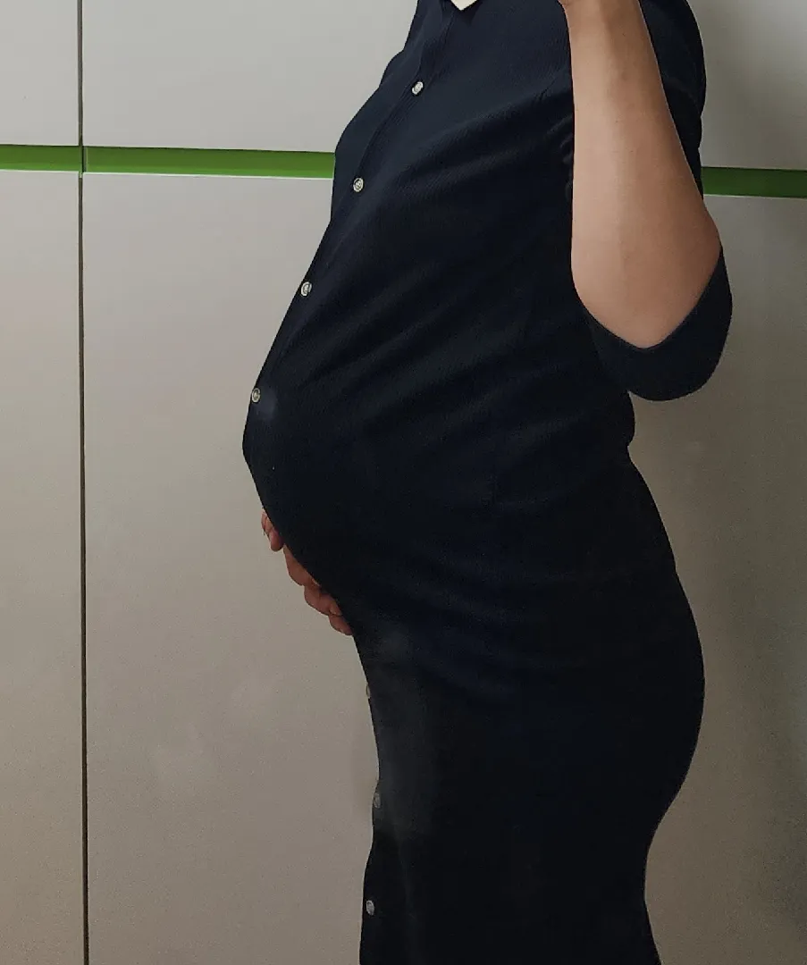 34주 딸 배 이거 맞아요...? 👼