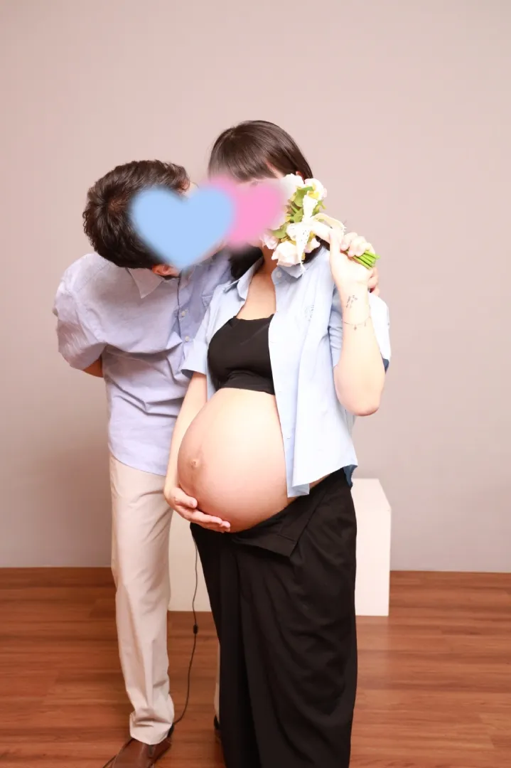 셀프로 만삭 사진찍고와써용 