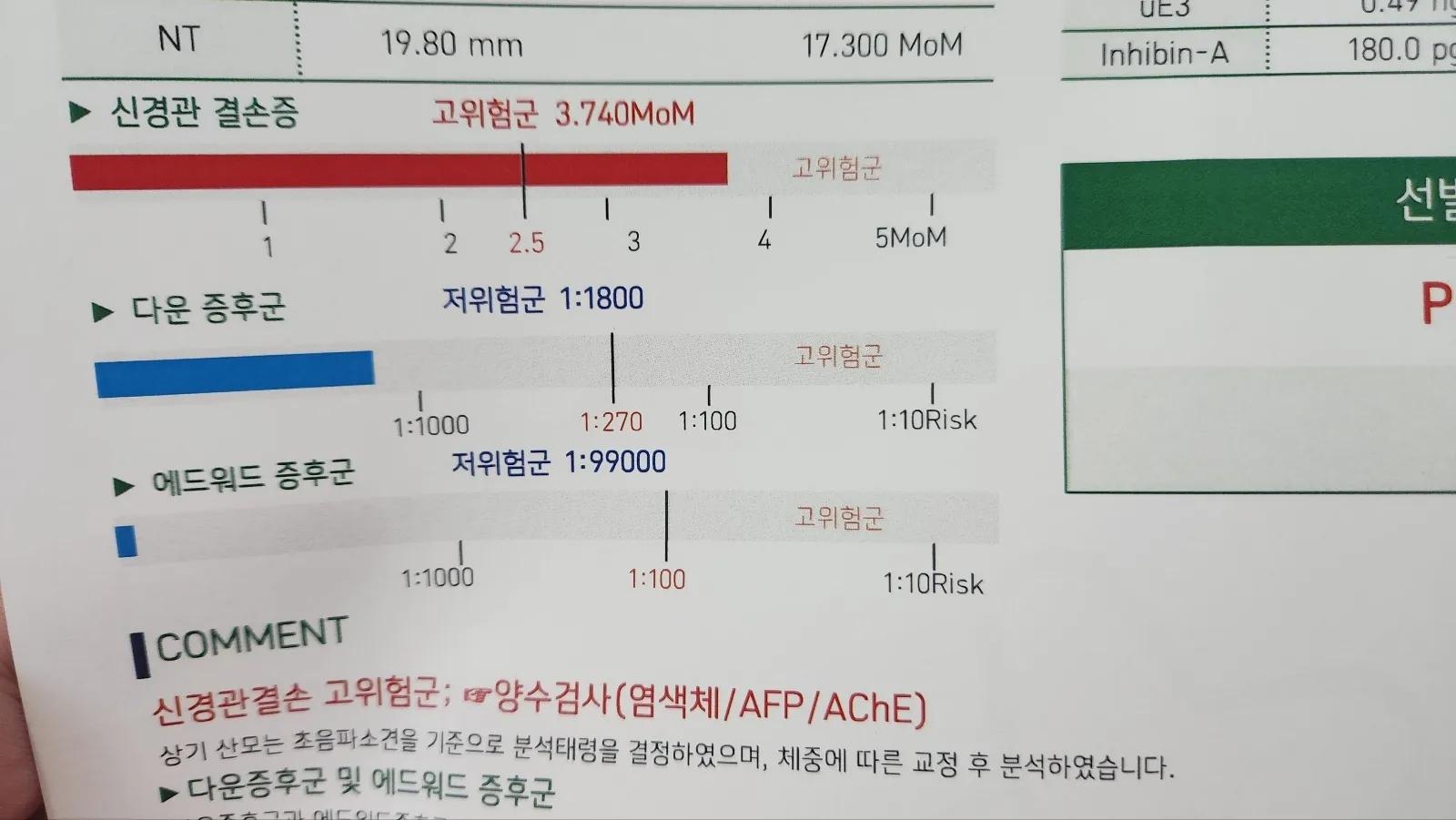 기형아 검사가 나왔네요🙂