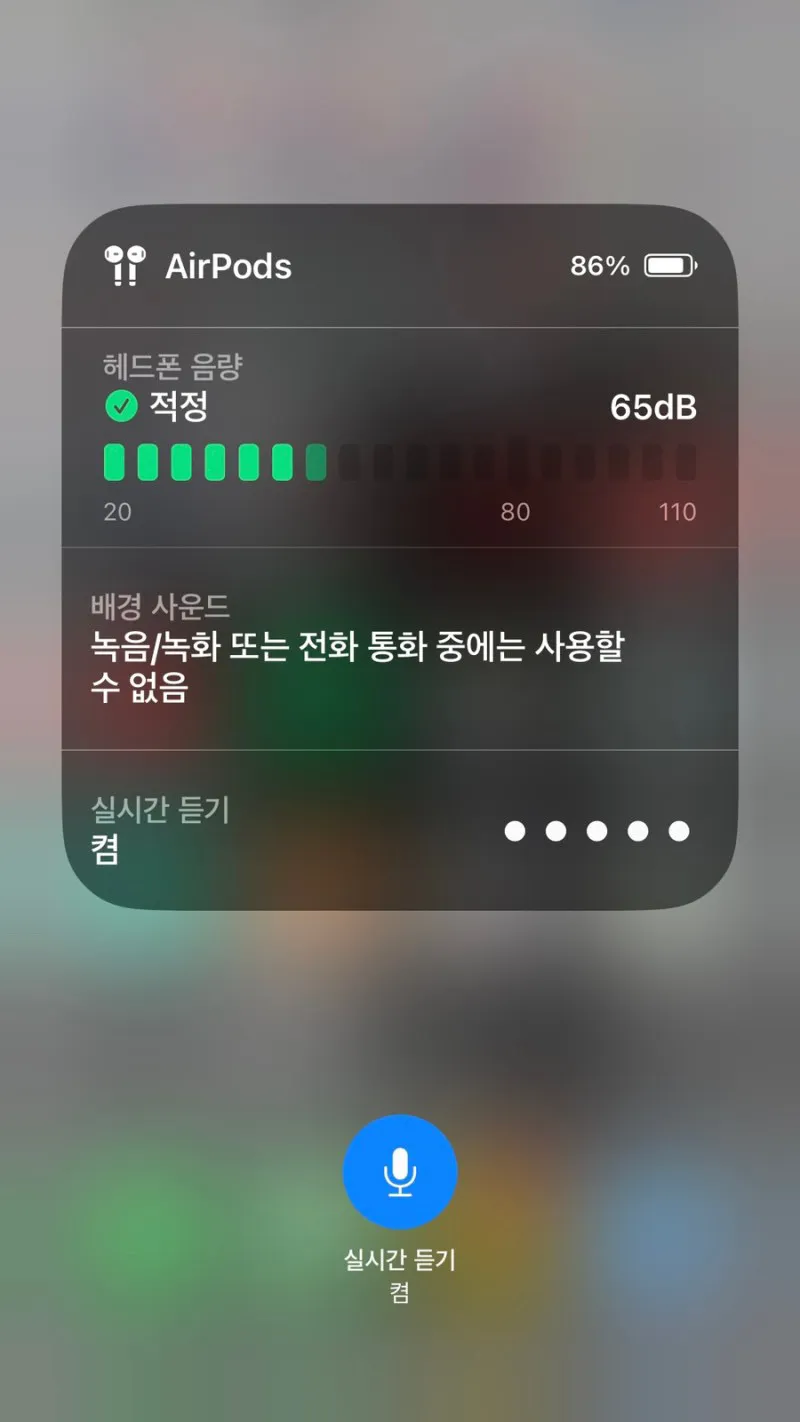 에어팟으로 심장소리듣기