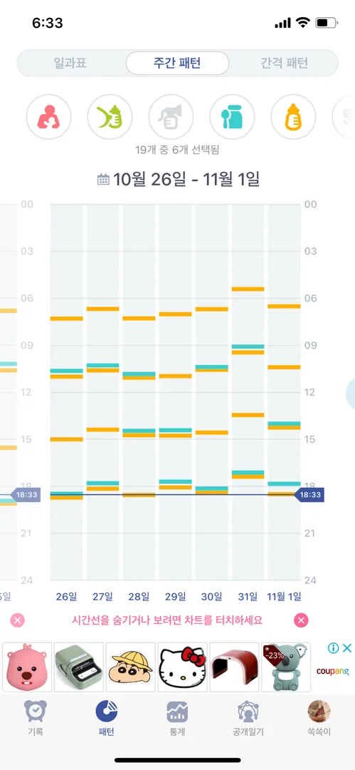 8개월아기 수유 이유식 패턴 궁금해요