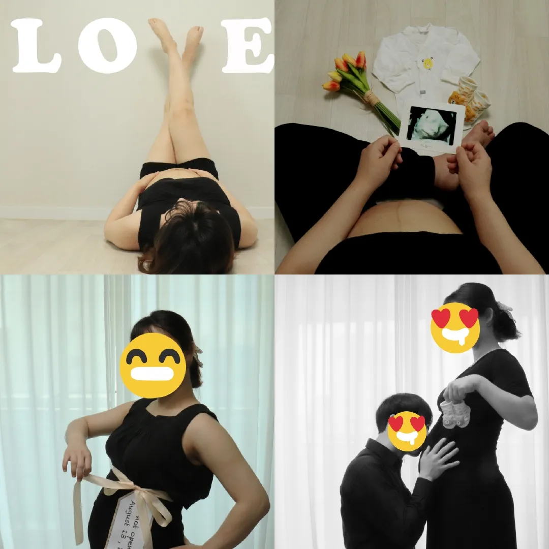 집에서 만삭사진 찍었어요!
