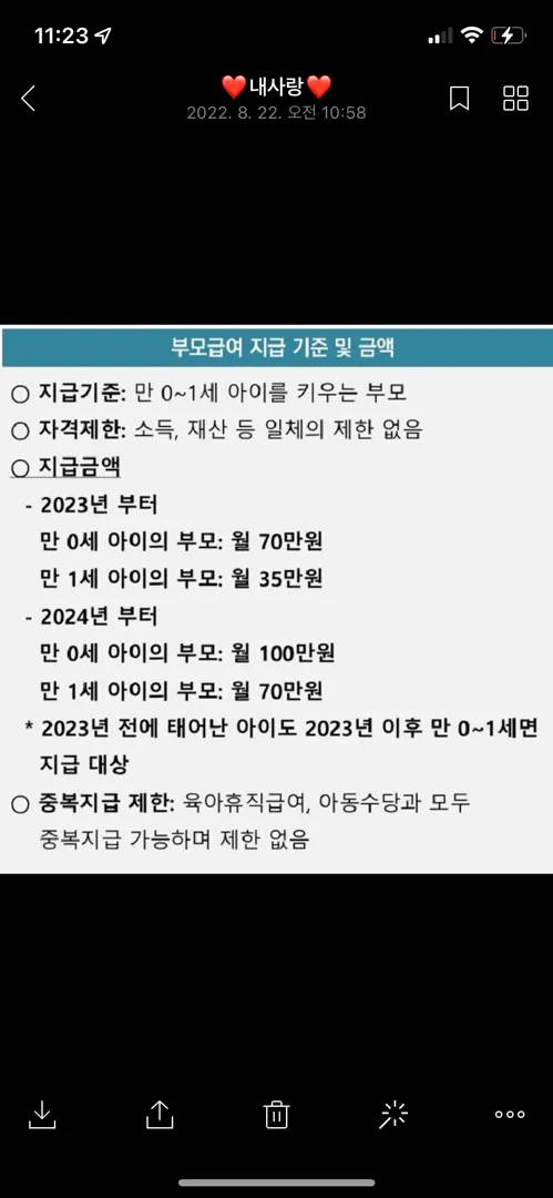 부모급여알고계시나요?