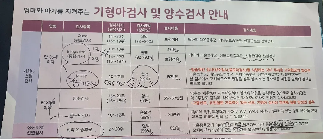 12주차 이후로 어떤 검사하시나요??