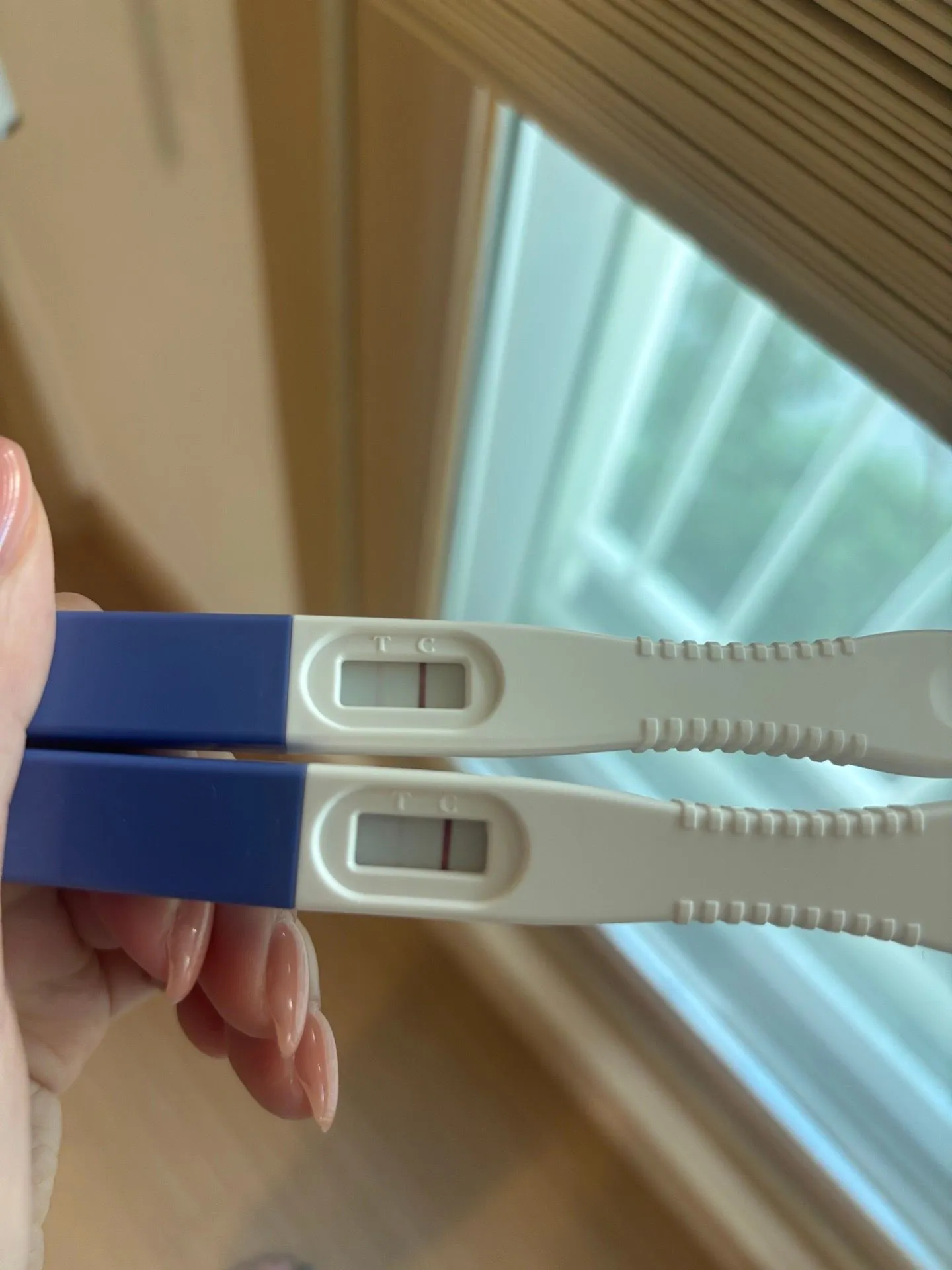 임테기 희미하게 두줄 보이는데 맞나요?