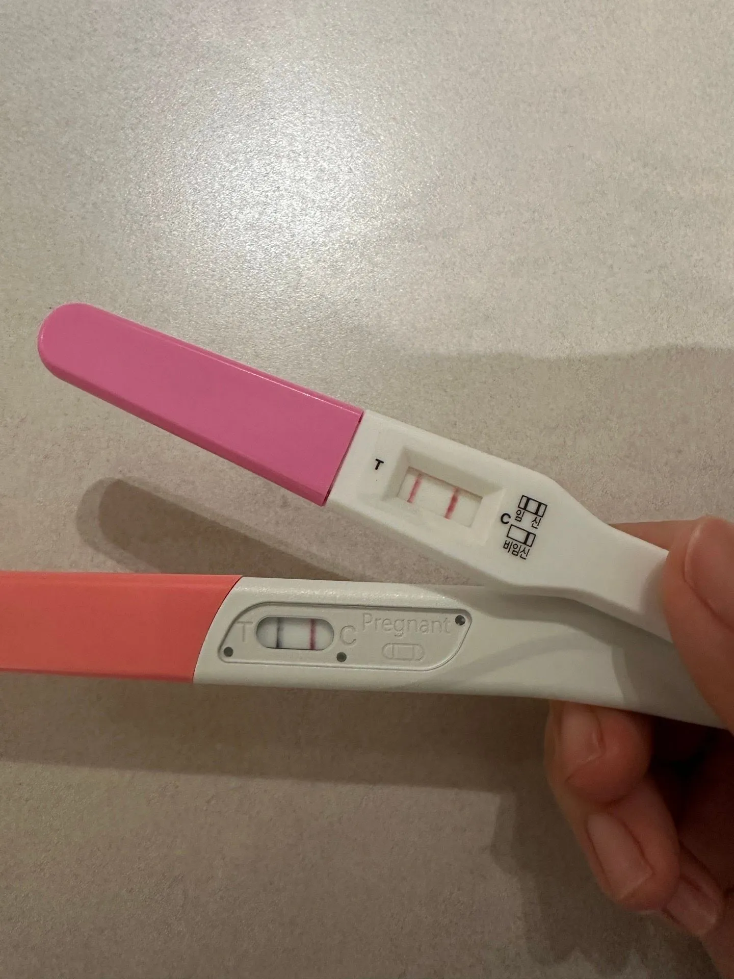테스트는 두줄, 아기집은 안보일때
