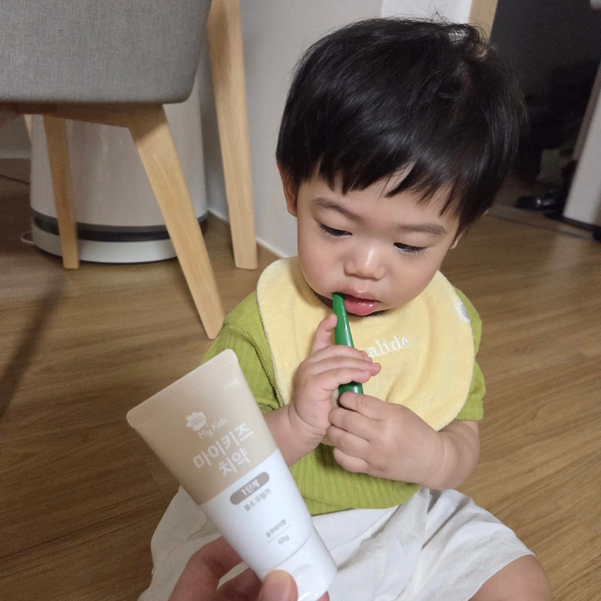 아기치약 천연 블루베리향 그린핑거 마이키즈 치약 써본 후기 3
