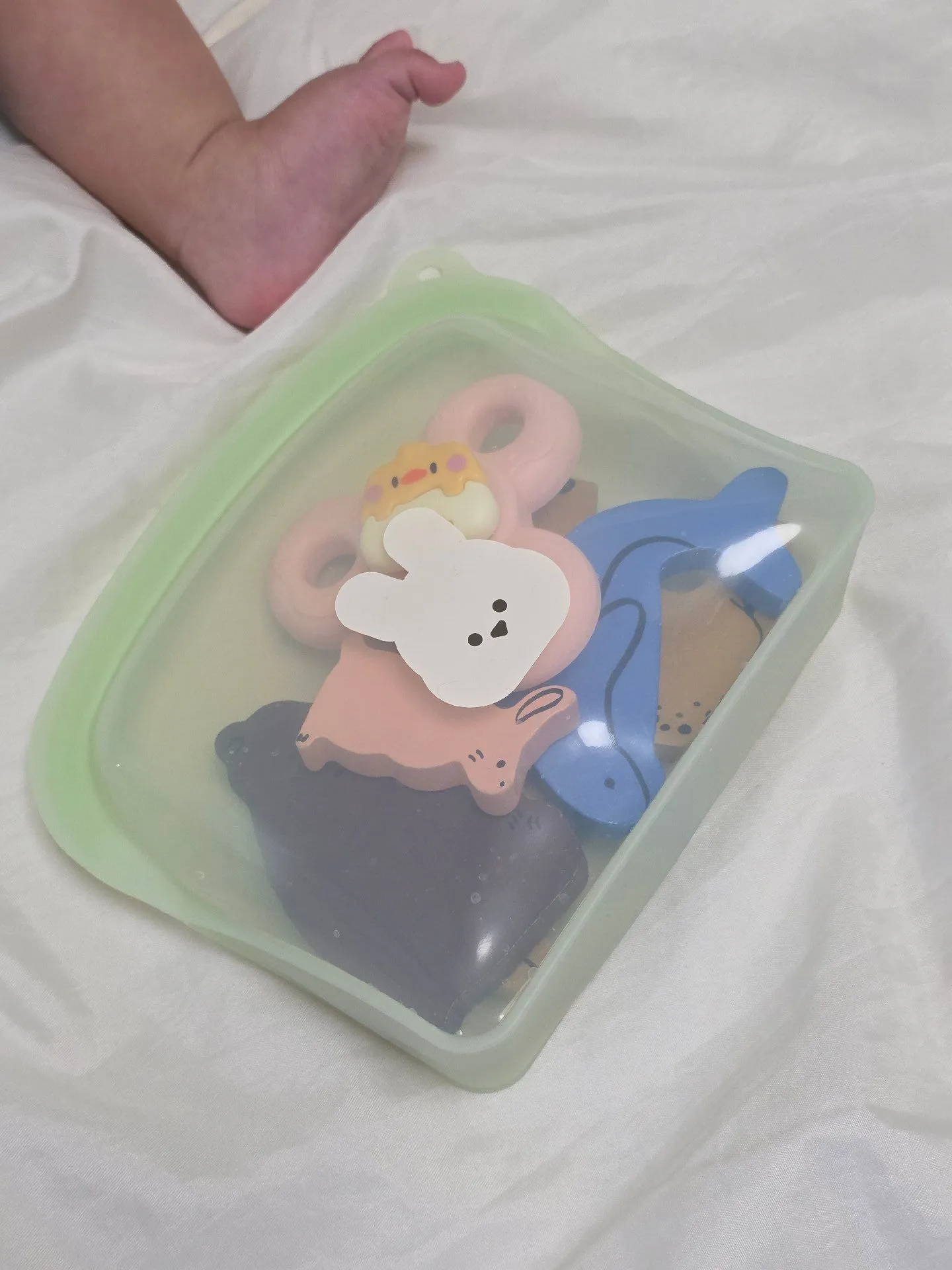 이유식큐브, 과일보관 등 다양하게 사용가능한 아기자기랩 실리콘 지퍼백 4
