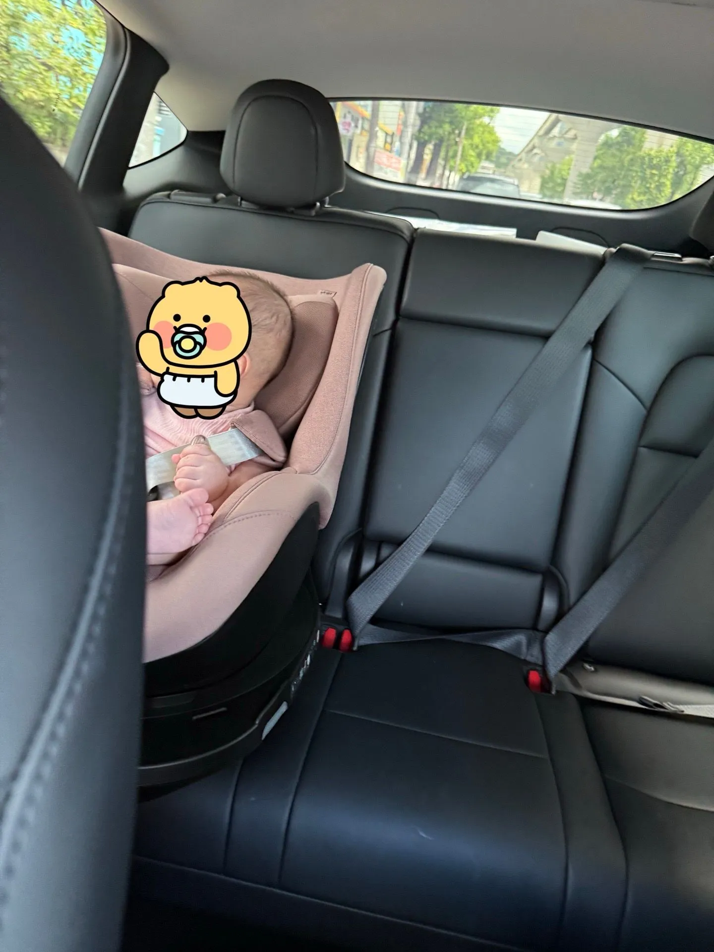 흔들림 없는 신생아 카시트 듀얼픽스 프로 테슬라 모델 Y 장착 후기 5