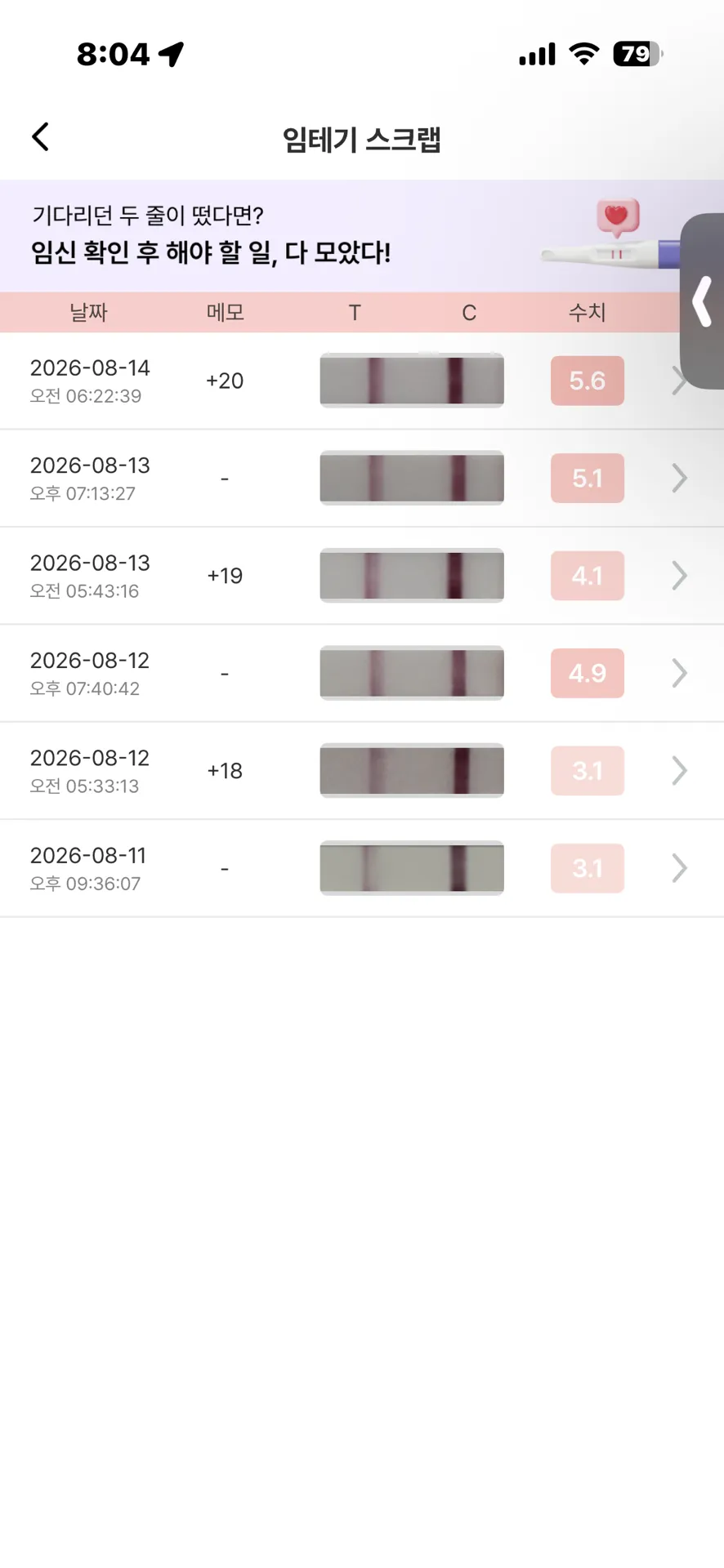배란 19일 수치 480.. 5주차 느린 임테기 뭘까요