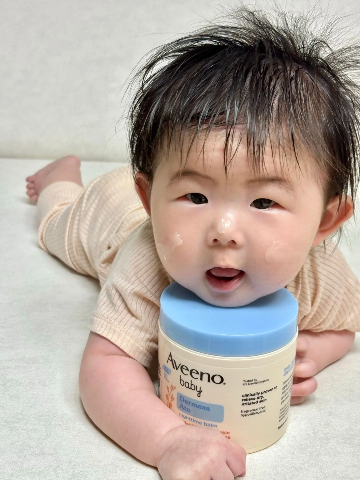 봄이 자기 전 보습 루틴 👶🏻, 아비노베이비 더멕사 아토 나이트타임 밤 🌙 2