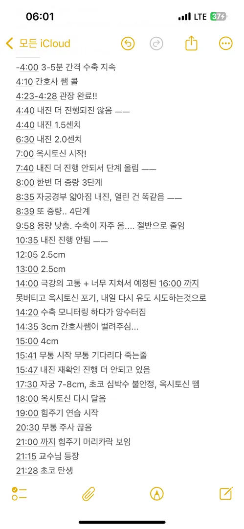 유도분만 후기
