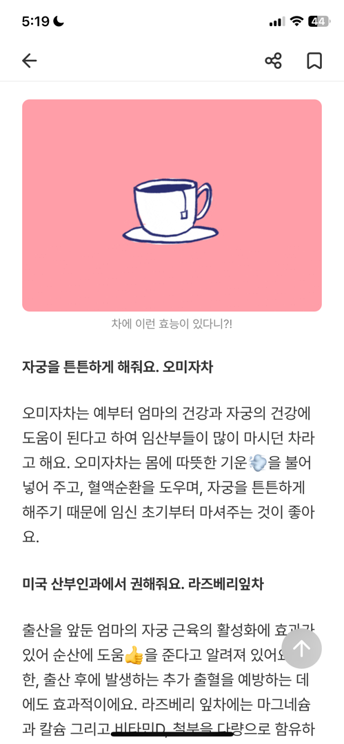 오미자차 베이비빌리 콘텐츠 잘못된 정보가 ㅠㅠ