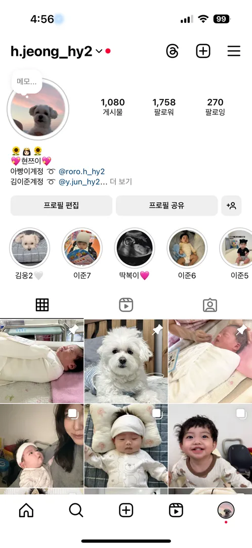 아기들 잘크고있죠? 일상공유해요〰️🖤