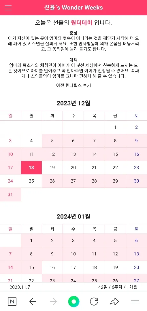 우리 아기 원더윅스 기간 아는 방법 공유!