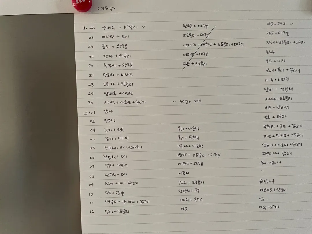 203일 아가 이유식 식단표 공유+ 수다😆