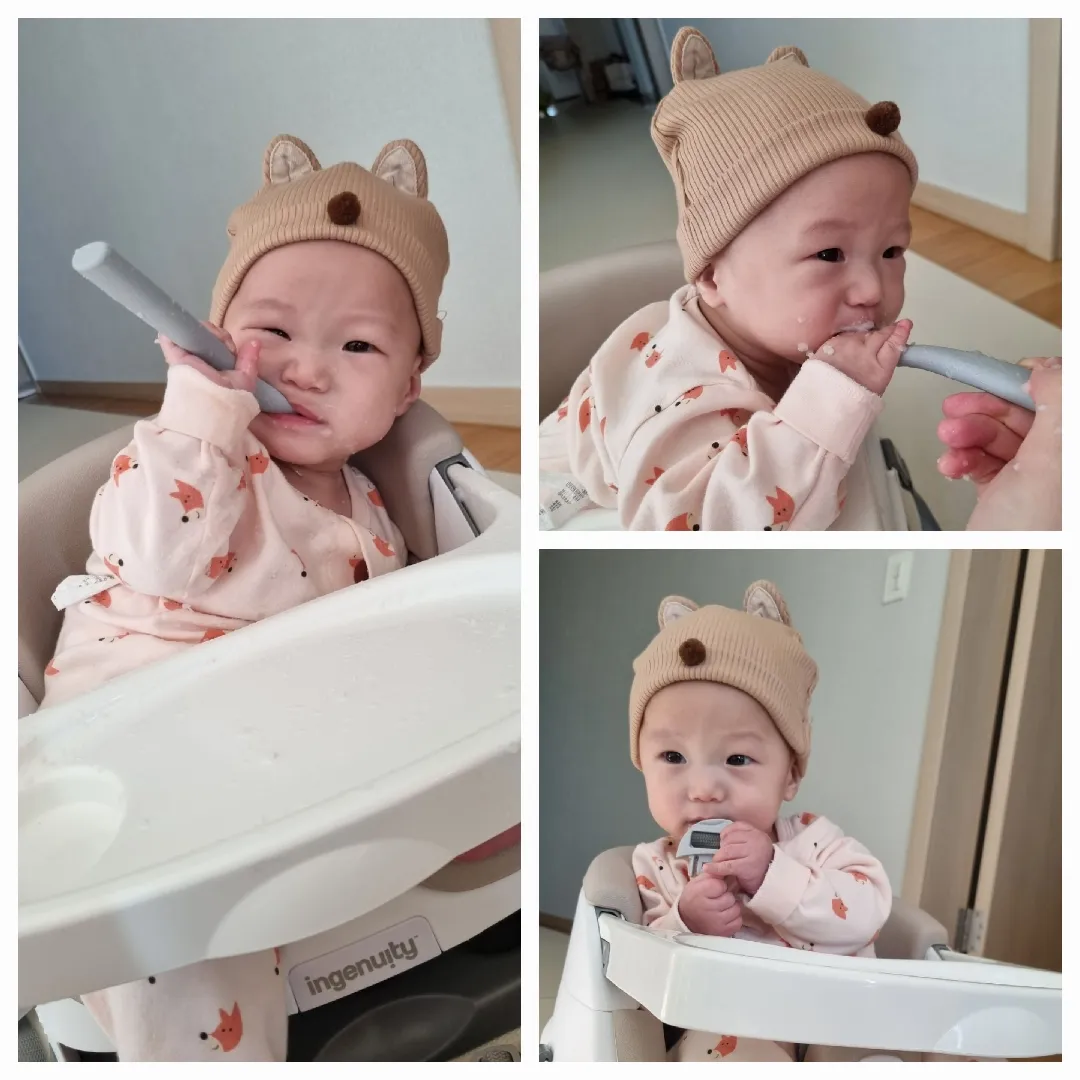 첫 이유식에 쌀미음대신 쌀죽??