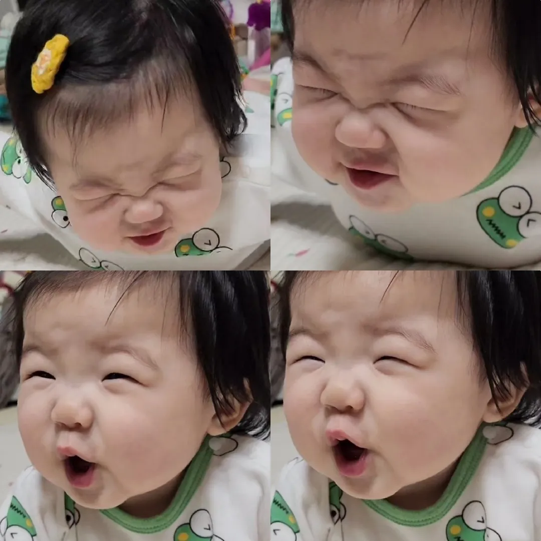 얼굴 꾸기는 아기 있나요..?ㅋㅋㅋㅋㅋ