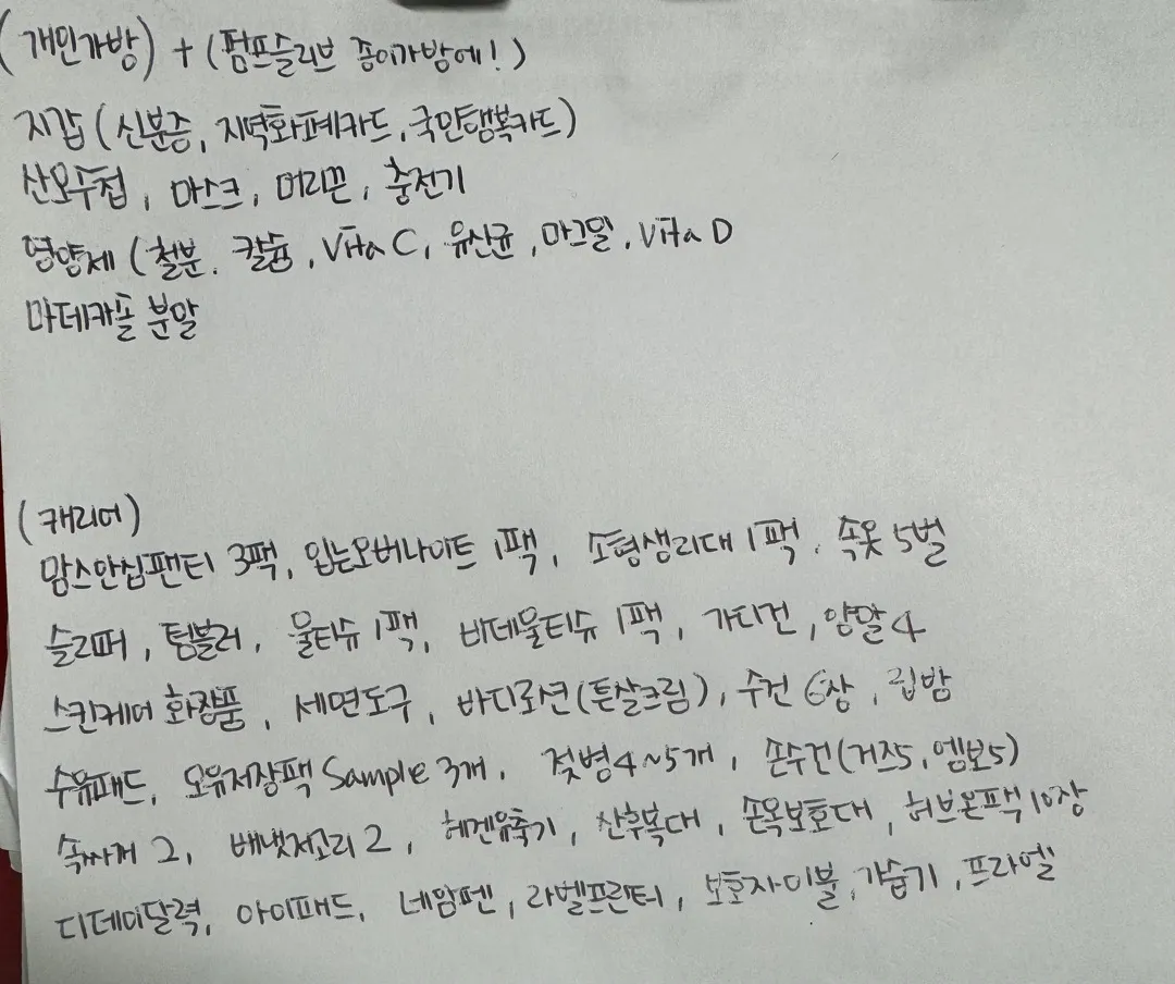 출산가방 list 공유! + 팁아닌팁?