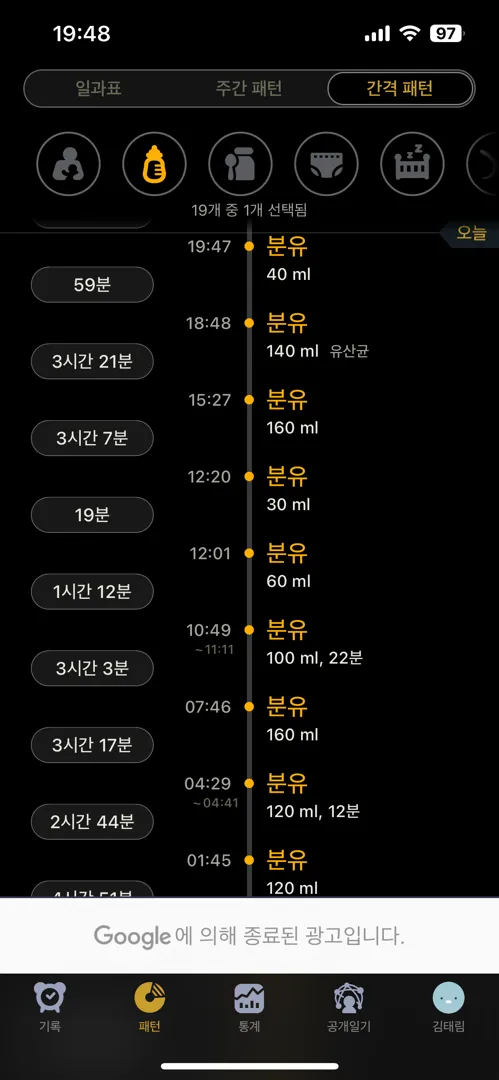 하.. 수유텀•양 이렇게 두는 게 맞나요..