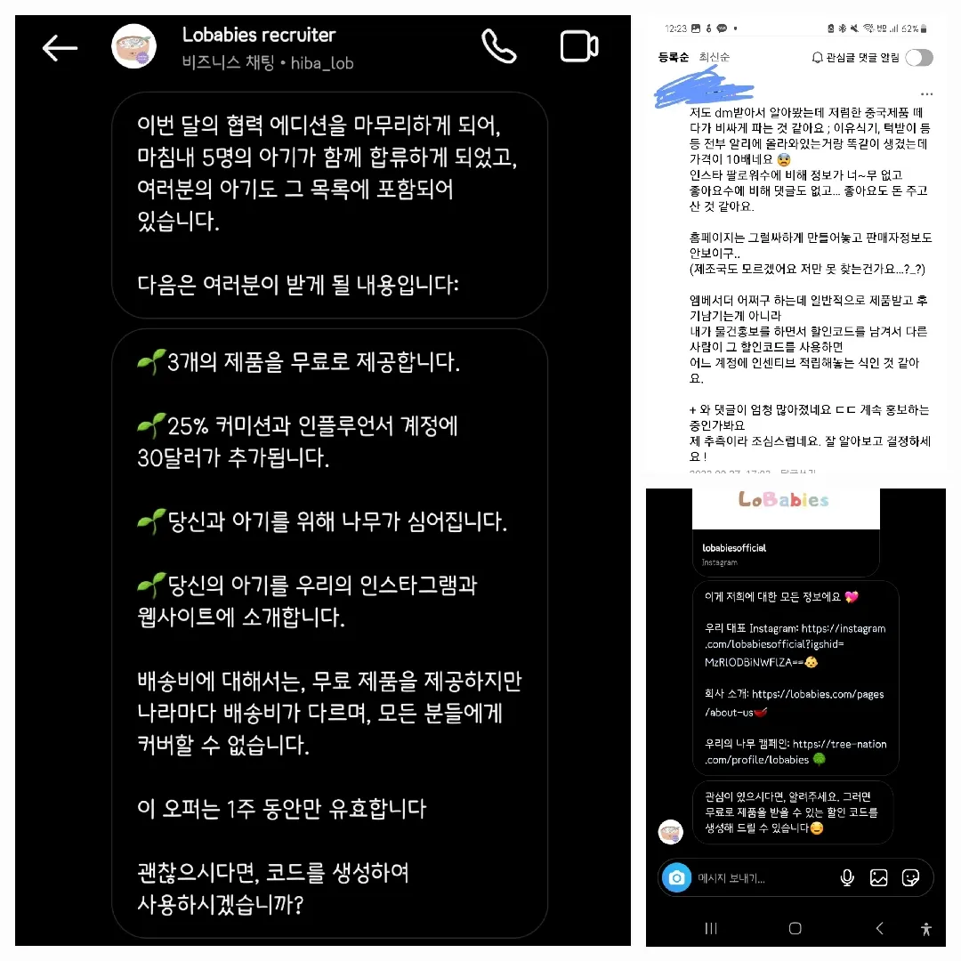 인스타 로베이비즈 디엠 받으신분....?