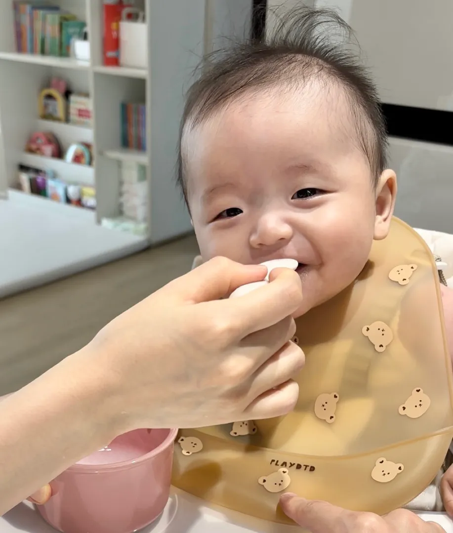 찬이 첫 쌀미음 도전!