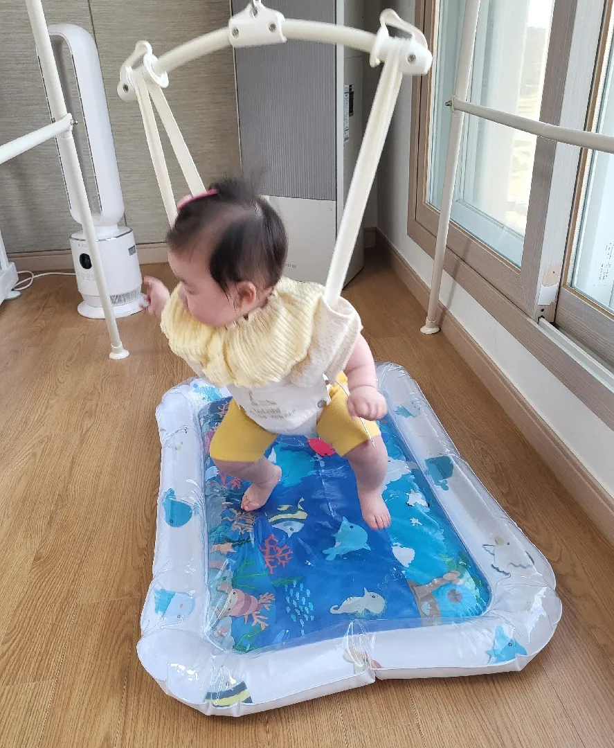 점퍼루 워터매트 물 얼마나 넣으시나요 ~?