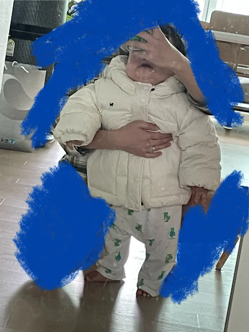 아기 겨울패딩 사이즈 같이 봐주세요!