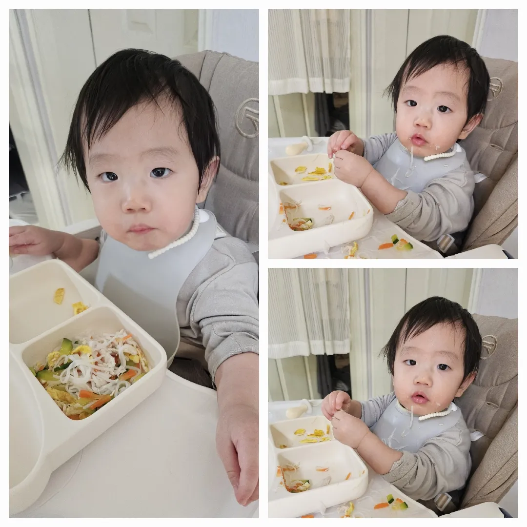 처음으로 잔치국수 해줘봤는데 잘 먹네요 😂