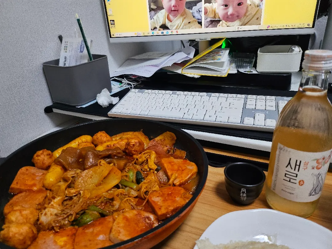 육퇴..속상한 마음은 역시 마라로 😂..