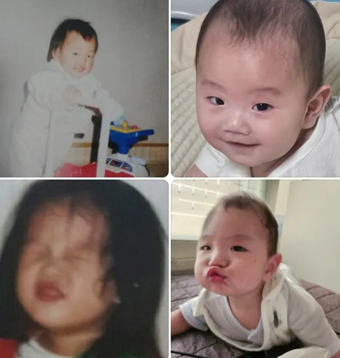 남편이랑 누굴 더 닮았나 배틀중이에요(?)