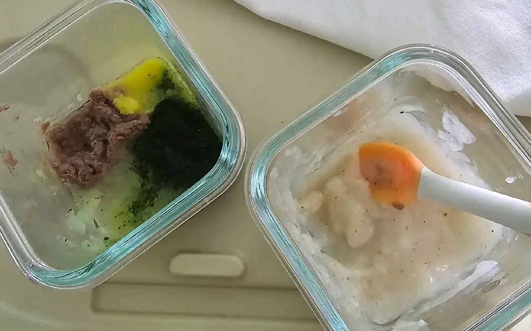이제 이유식의맛을 알아가나봐요🙊