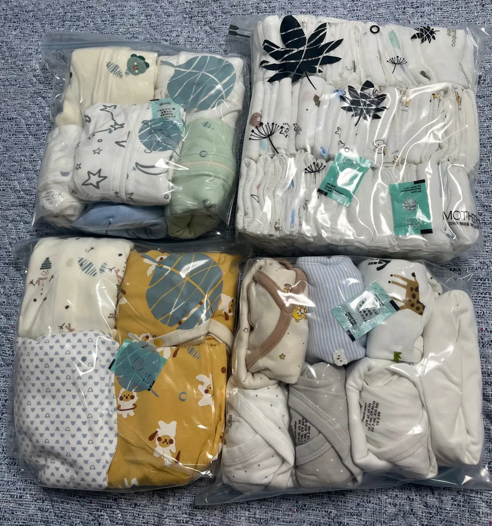 아기 옷 빨래 마무리 중